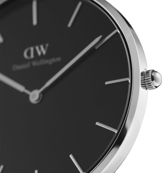 Đồng hồ DANIEL WELLINGTON PETITE ASHFIELD SILVER BLACK 36MM DW00100308