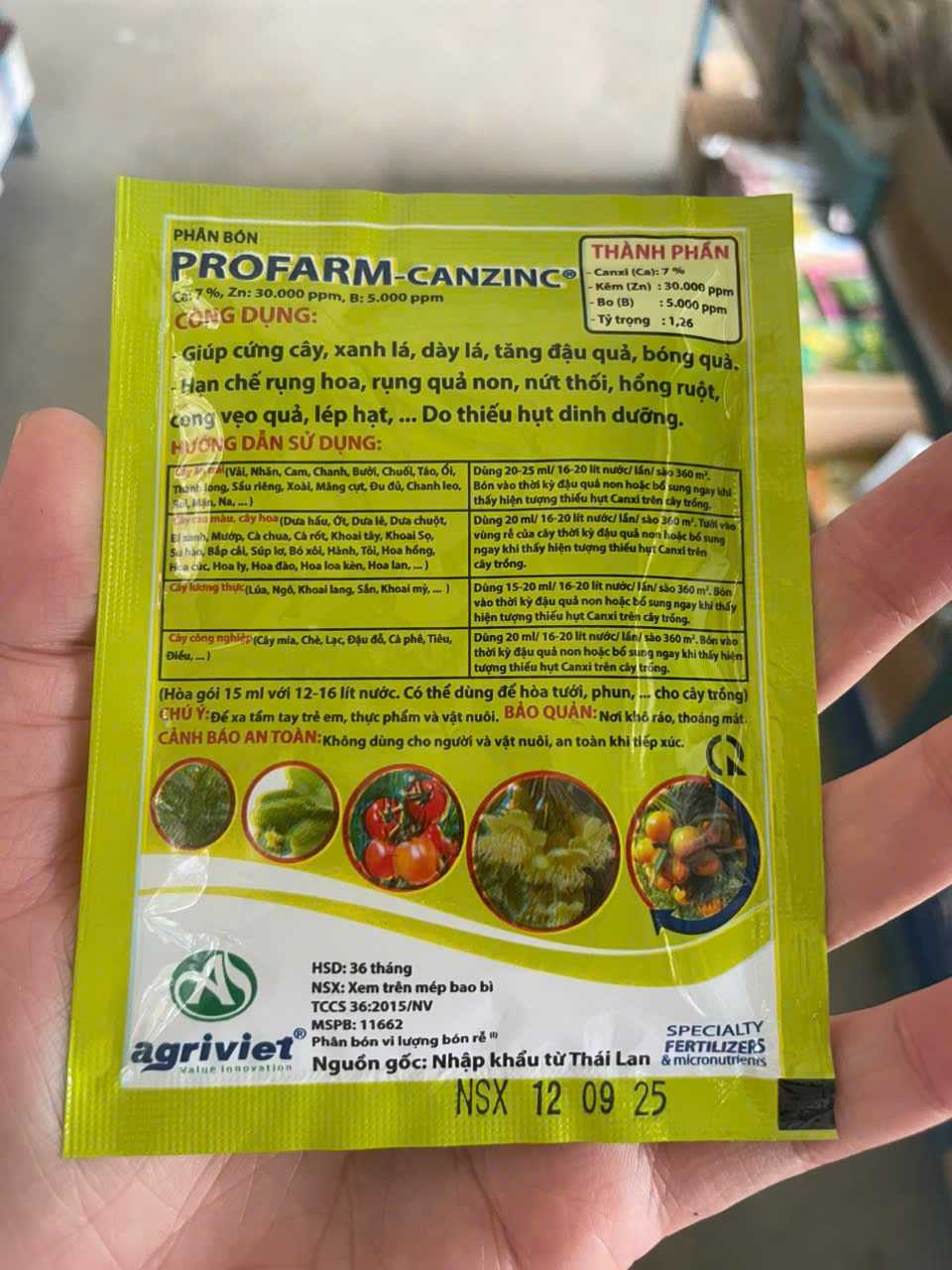 Phân bón siêu ra hoa đậu quả Canxi Bo Profarm Canzinc (gói 15ml)