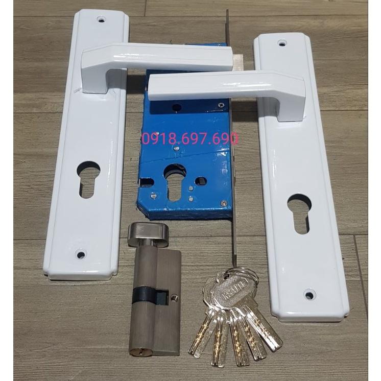 Khóa tay gạt cửa đi màu trắng sữa FB66