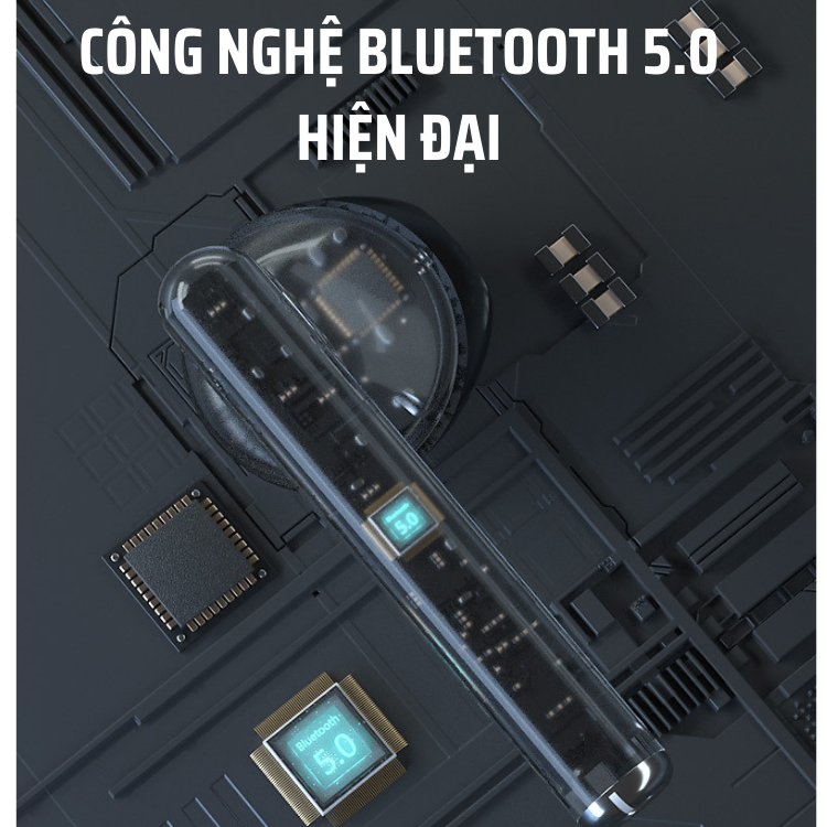 Tai Nghe Bluetooth Nhét Tai True Wireless Earbuds V5.0 PKCB Thể Thao Âm Thanh Chân Thực - Hàng Chính Hãng