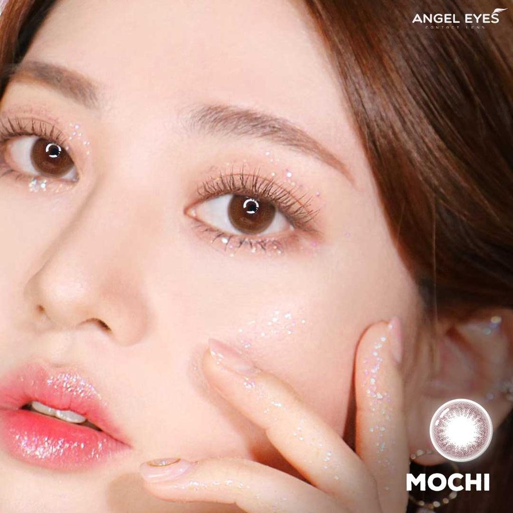 Lens nâu tự nhiên có độ Mochi thương hiệu Angel Eyes đường kính 14.2 có độ từ 0 đến 6