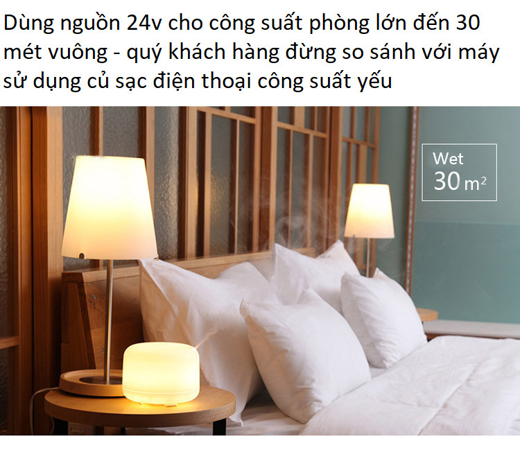 Máy tạo ẩm khuếch tán tinh dầu YM-03 kèm tinh dầu sả chanh 10mL