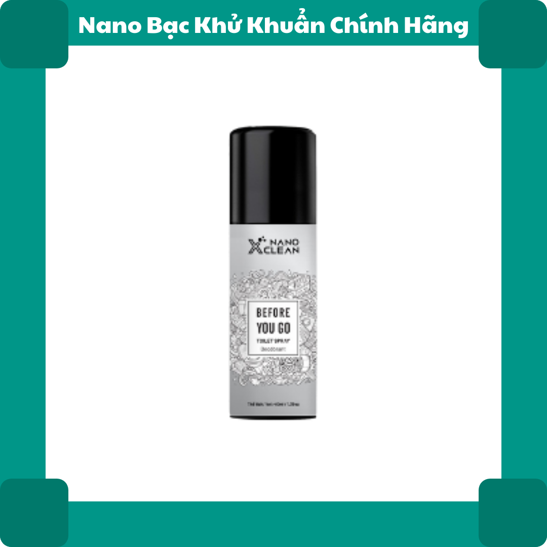 Khử mùi nhà vệ sinh NANO XCLEAN toilet spray, khử khuẩn, làm thơm - Hàng chính hãng, chai 40 ml