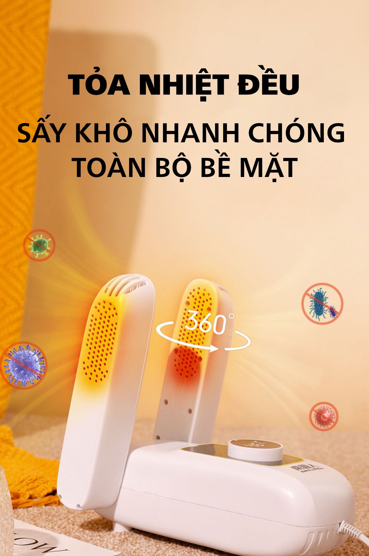 Máy Sấy Giày Tia cực tím Nanjiren sấy khô, khử mùi, khử khuẩn giày siêu nhanh