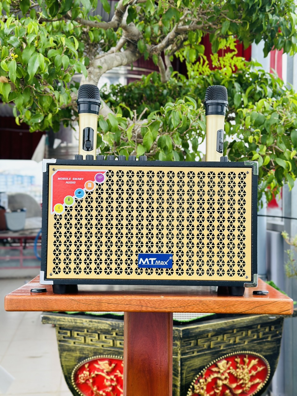 Loa Di Động Karaoke MTMAX B552 PLUS Viền Sắt Bass15 Chỉnh Bass, Treble, Delay, Echo Đa Dạng Cổng Kết Nối Âm Thanh Chân Thực Chi Tiết. HÀNG CHÍNH HÃNG