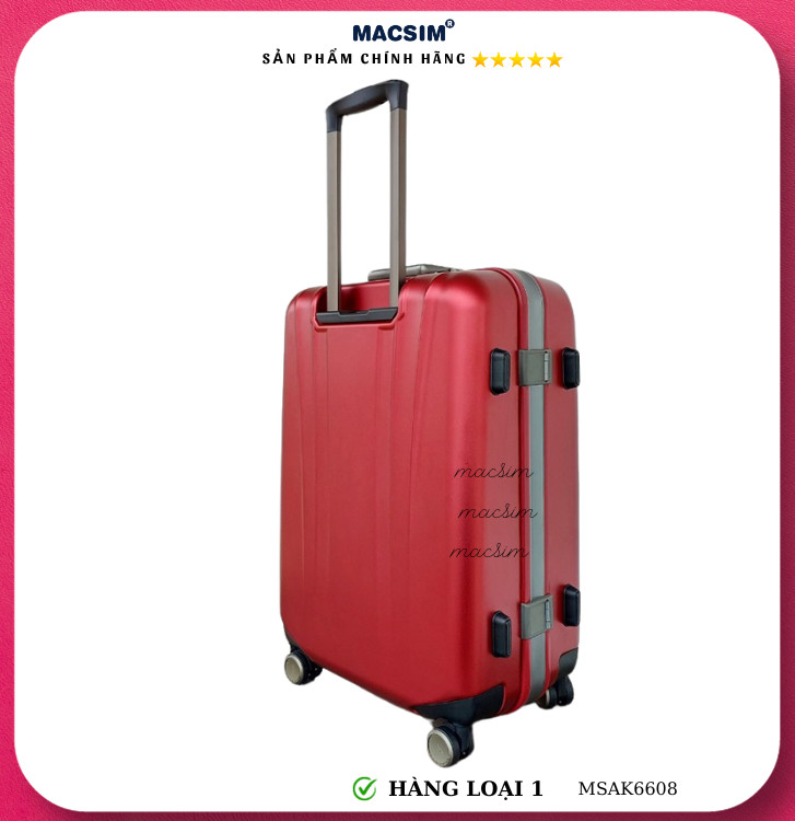 Vali cao cấp Macsim Aksen hàng loại 1 MSAK6608 cỡ 24inch ( màu đỏ)