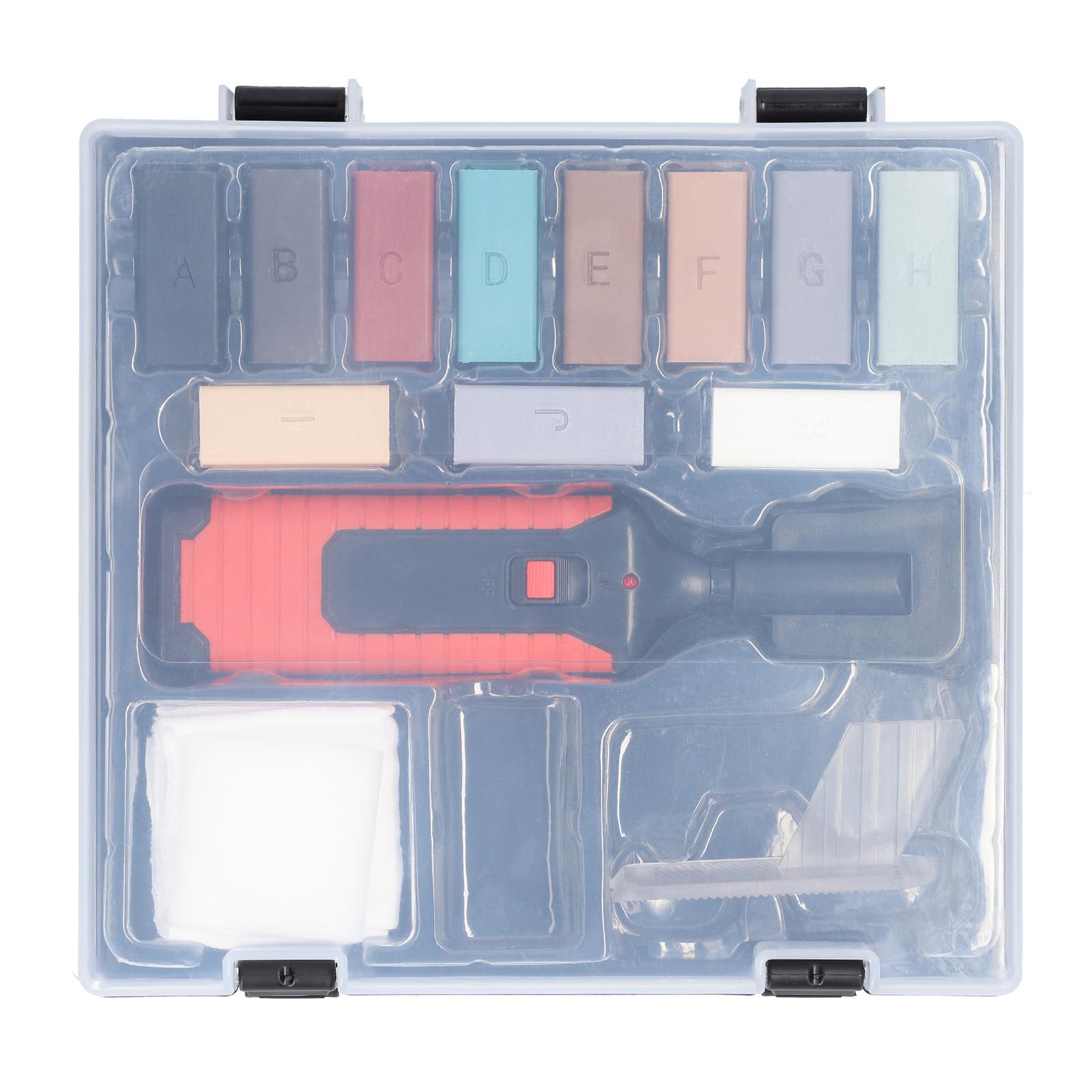 Ceramic Tile Repairing Tool Set Multifunction DIY Repairing Tool Set Household Home Tools Convenient Labor Saving Scratch Repairing Crack Fill Tile Surface Repairing Tool Set with 11 Wax Bars