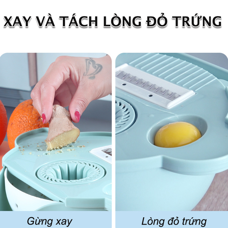 Bộ dụng cụ bào nạo cắt rau củ quả đa năng kiêm rổ đựng SAGOKER, mã BNRDN105