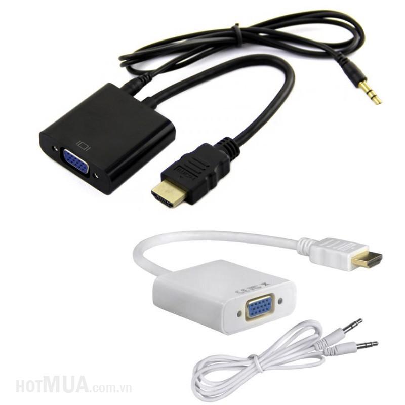 Cáp chuyển HDMI to VGA có Âm Thanh Full HD 1080P