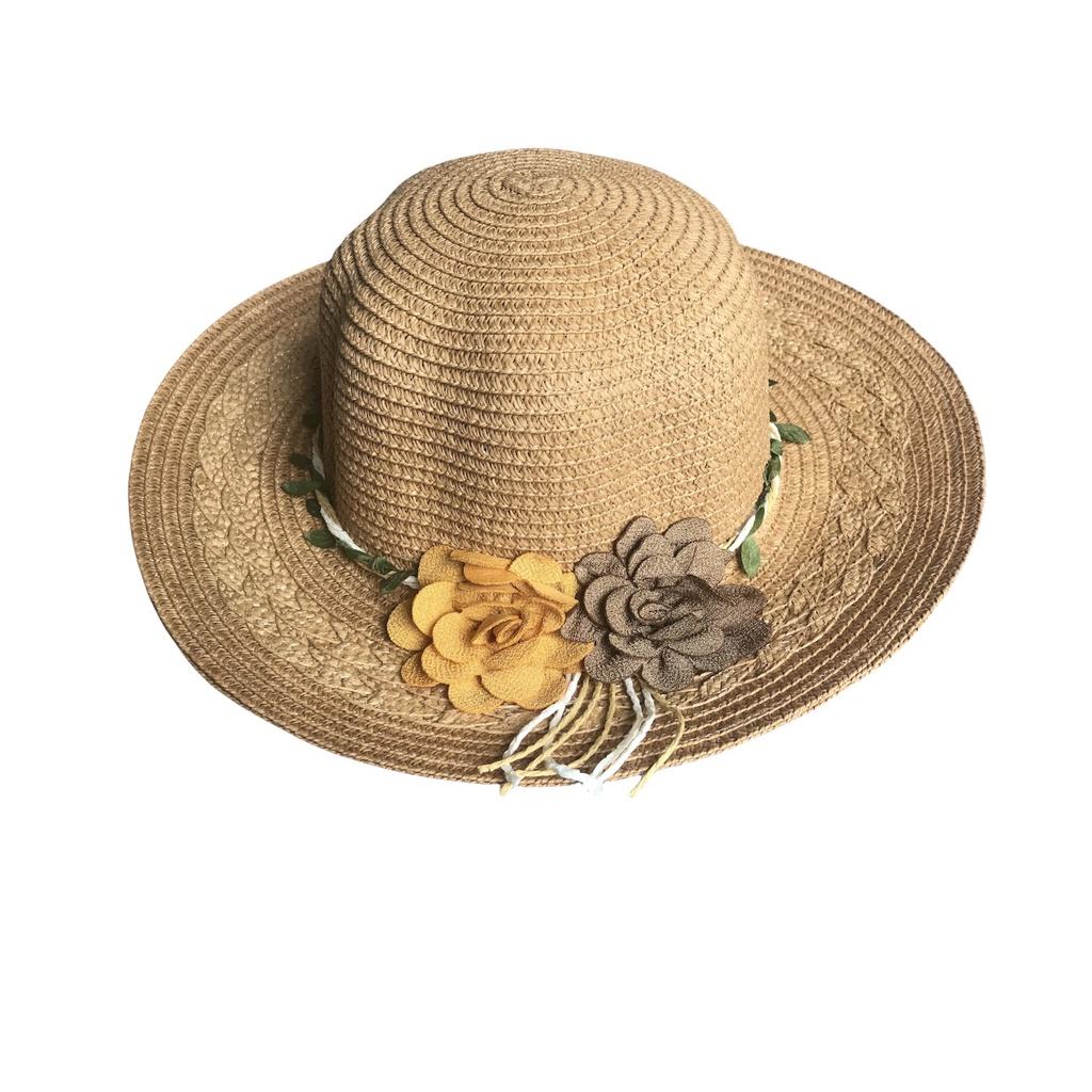 Nón cói nữ, nón đi biển, nón rộng vành siêu xinh, màu hoa giao ngẫu nhiên_Mã NCL 553