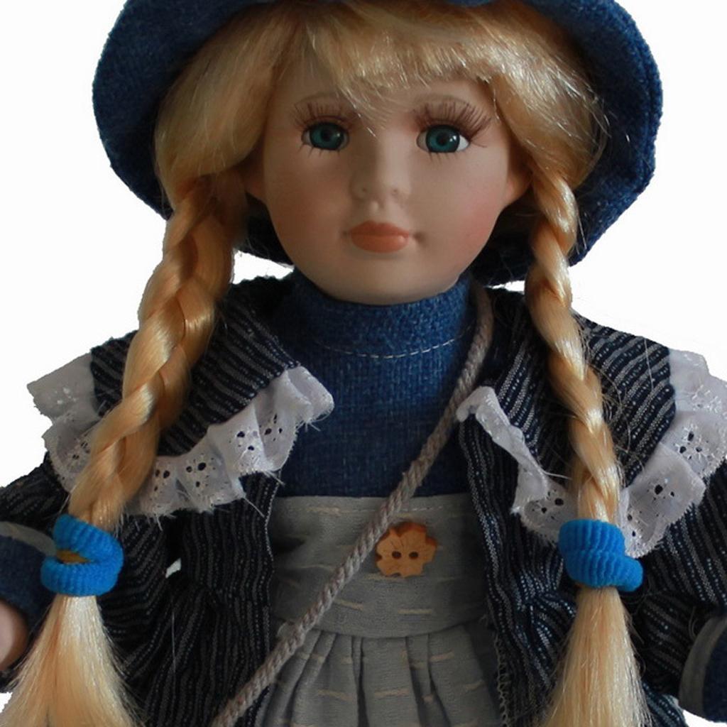 40cm Vintage Porcelain Doll Collectibles Model Crafts