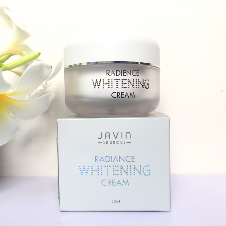 Kem dưỡng da giảm xạm nám, trắng hồng da Javin Whitening Cream Hàn quốc 50ml/Hộp Kèm 1 nơ màu ngẫu nhiên