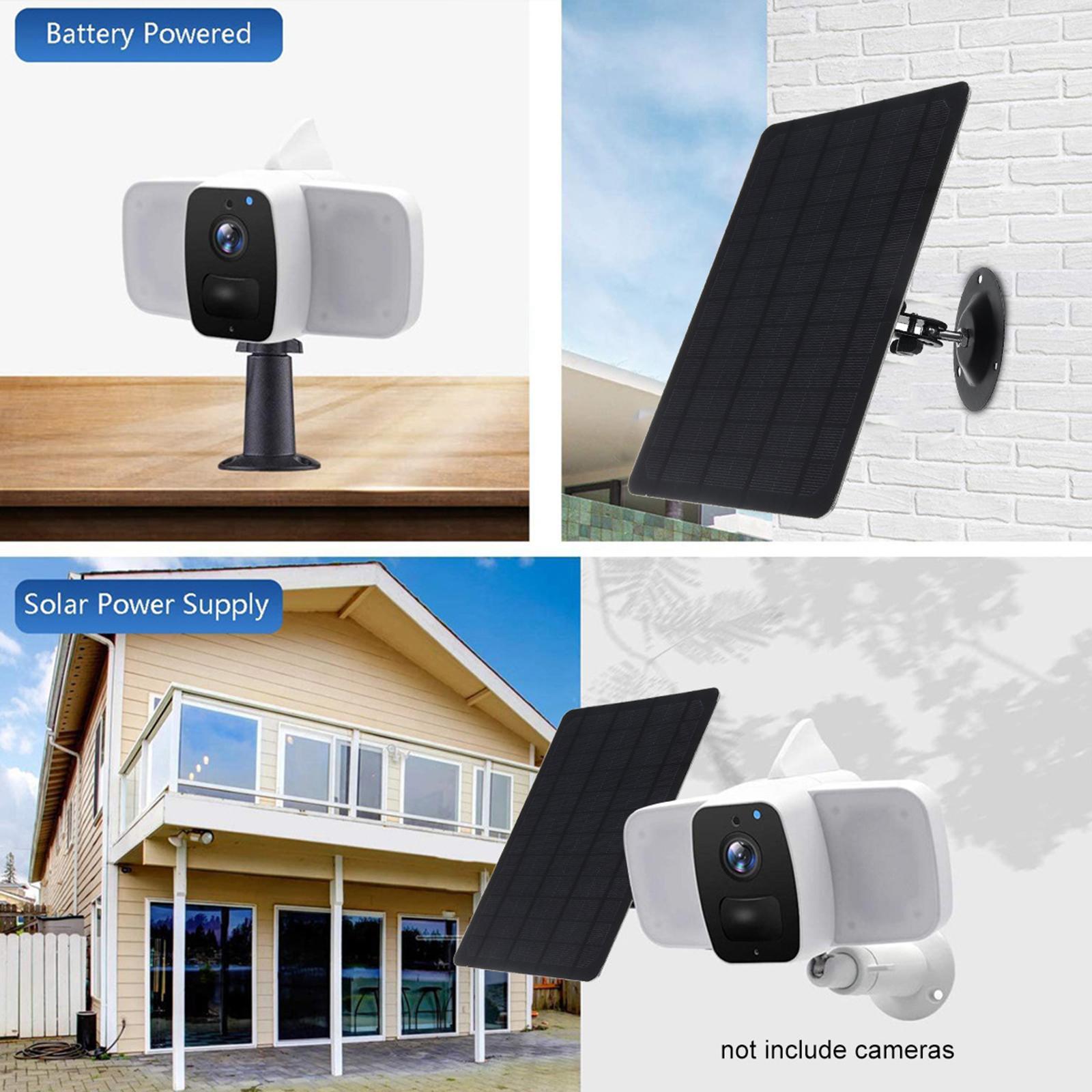 2x Solar Panel Charger - Weather Resistant, 9.8 Ft Power Cable, Adjustable Mount