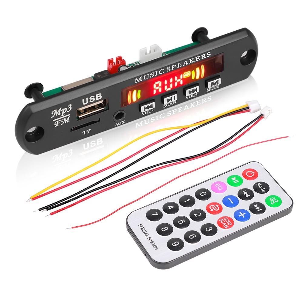 Bảng Mạch Giải Mã Âm Thanh Mp3 Wma Wav Dc 5v 12v Usb U Thẻ Tf Aux Fm Radio Mp3 Bluetooth