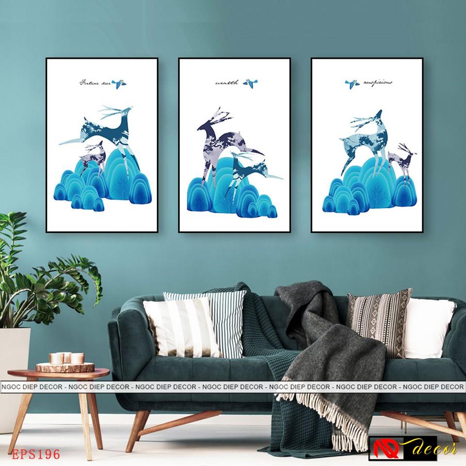 Bộ tranh treo tường phong thủy trang trí nội thất đẹp và giá gốc tại xưởng mới nhất thị trường ĐL 44