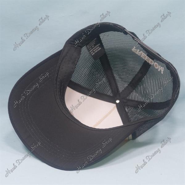 Nón kết lưới thêu đại bàng thêu chữ Freedom phía sau khóa nhựa phía trong có may tem vòng đầu 55-58cm - Đen &amp; Kaki