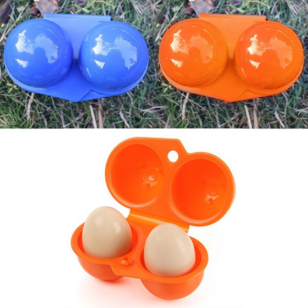 Portable Kitchen Egg Storage Box Container Outdoor Camping Carrier Orange