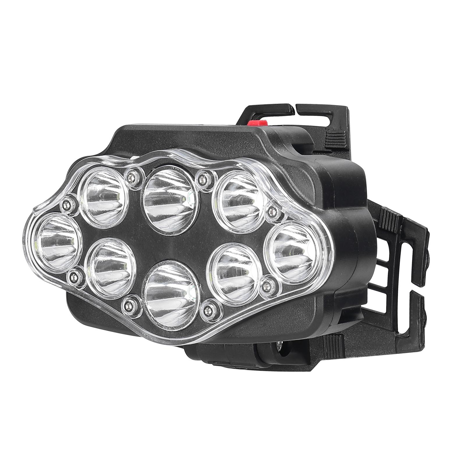 8LED Battery Display Headlamp Outdoor Camping Fishing LED Headlight Waterproof HeadLight USB Reachargeable HeadLantern