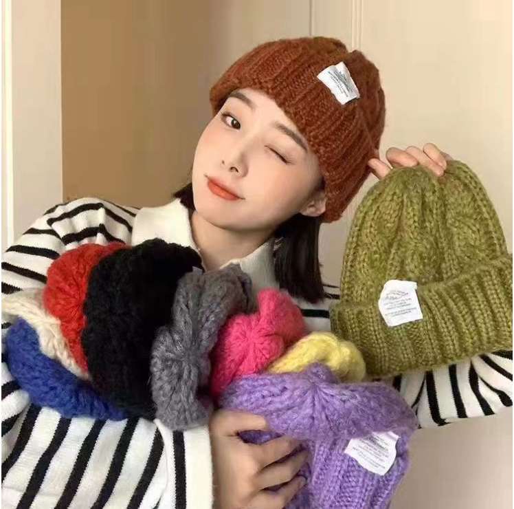 Mũ len nữ kiểu văn thừng Hàn Quốc cá tính đi chơi chụp ảnh chùm tai đẹp, nón beanie thời trang thu đông giá rẻ