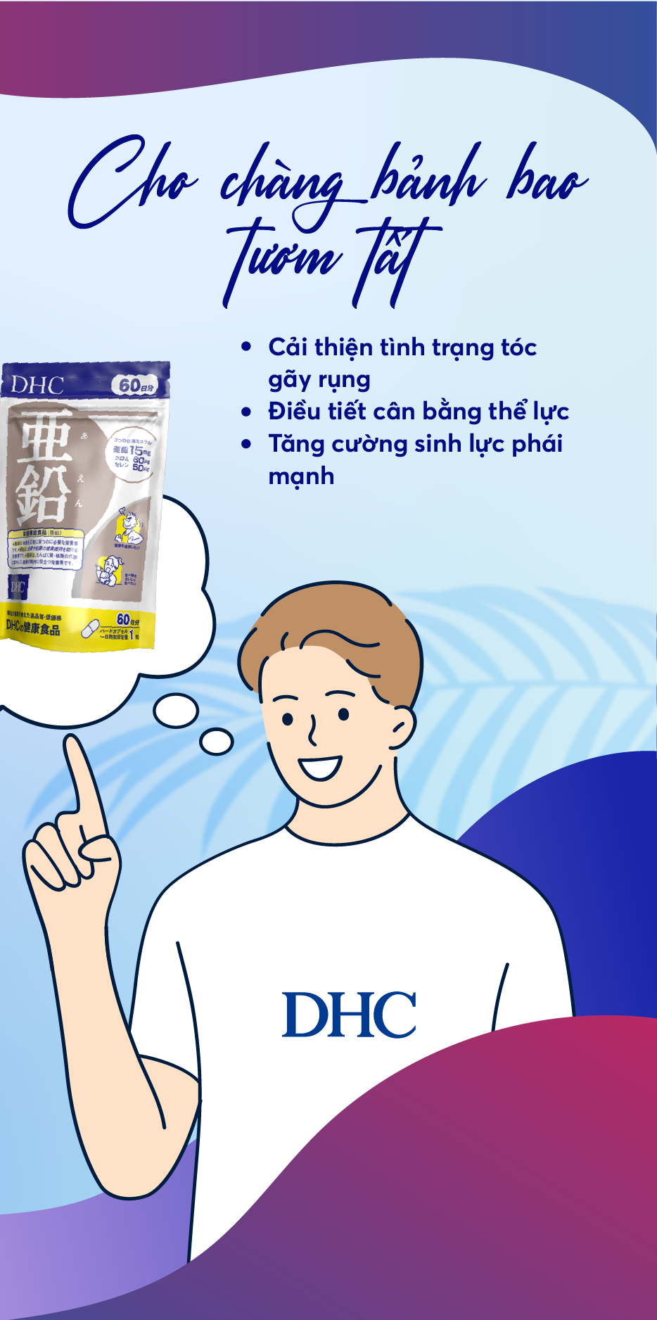 Kẽm Zinc DHC Nhật duy trì sức khỏe của da, ngừa mụn nội tiết, vị giác ngon miệng, tăng cường sinh lực phái mạnh - Massel Official