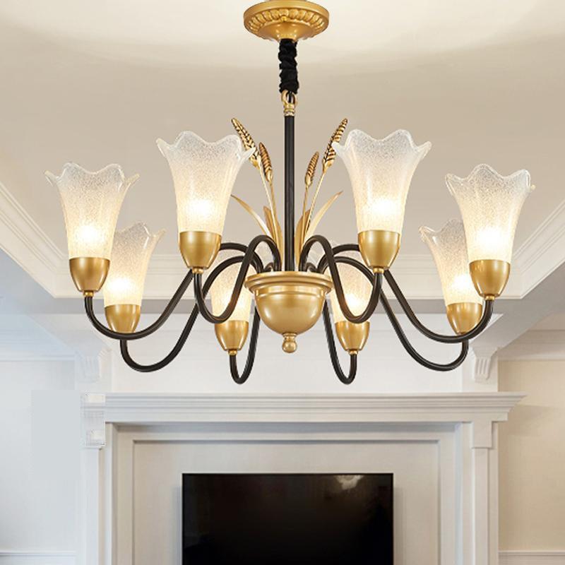Đèn chùm LED 8 tay sang trọng phong cách cổ điển châu âu