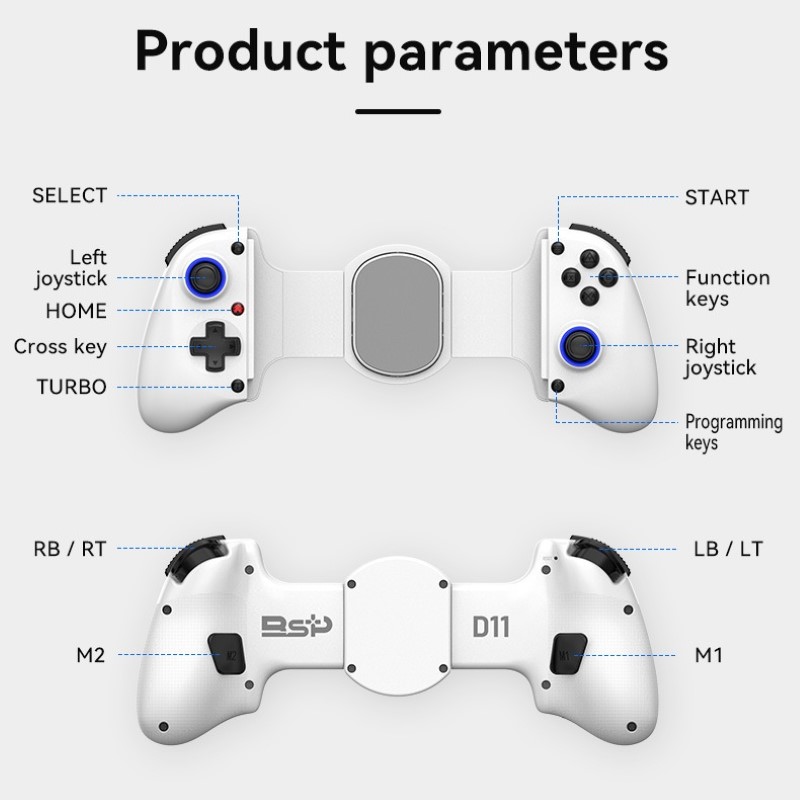Gamepad Tay Game Không dây Bluetooth D11 đa nền tảng cho máy tính - điện thoại - máy game Console hàng nhập khẩu