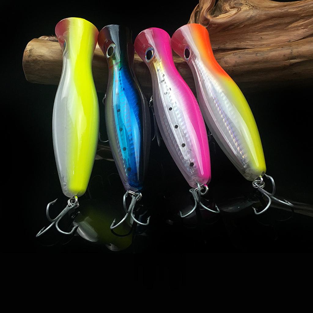 Hard Fishing Lures Big Game Popper Lure Trolling Top Water Baits Yellow