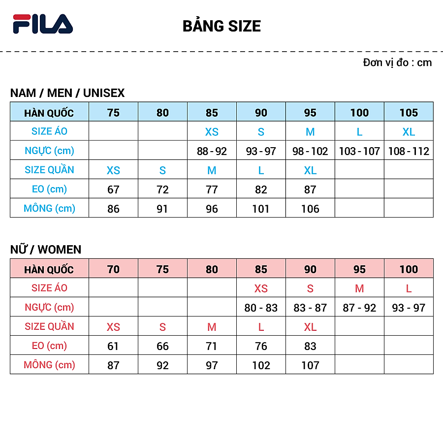 Áo thun tay ngắn unisex Fila - FS2RSD2122X