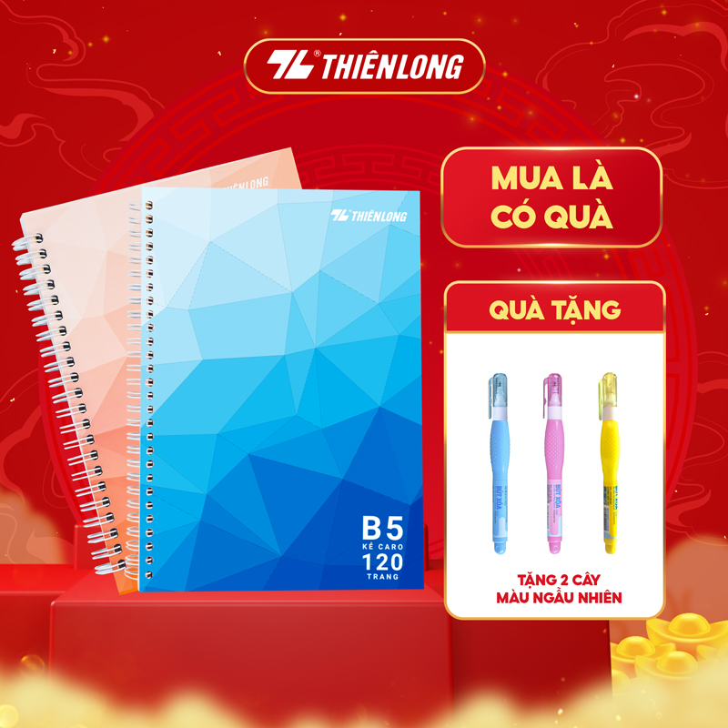 Sổ lò xo B5 Thiên Long MB-018- Màu ngẫu nhiên