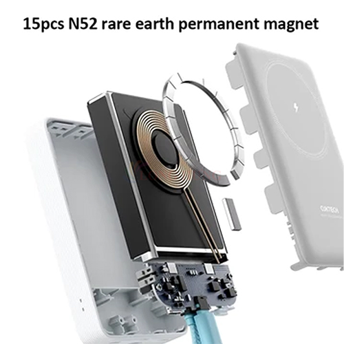 Sạc dự phòng Cuktech Power Bank Bank Magnetic Built-in USB-C Cable 1Type-C 10000mAh 22.5W CP132ML - Hàng chính hãng