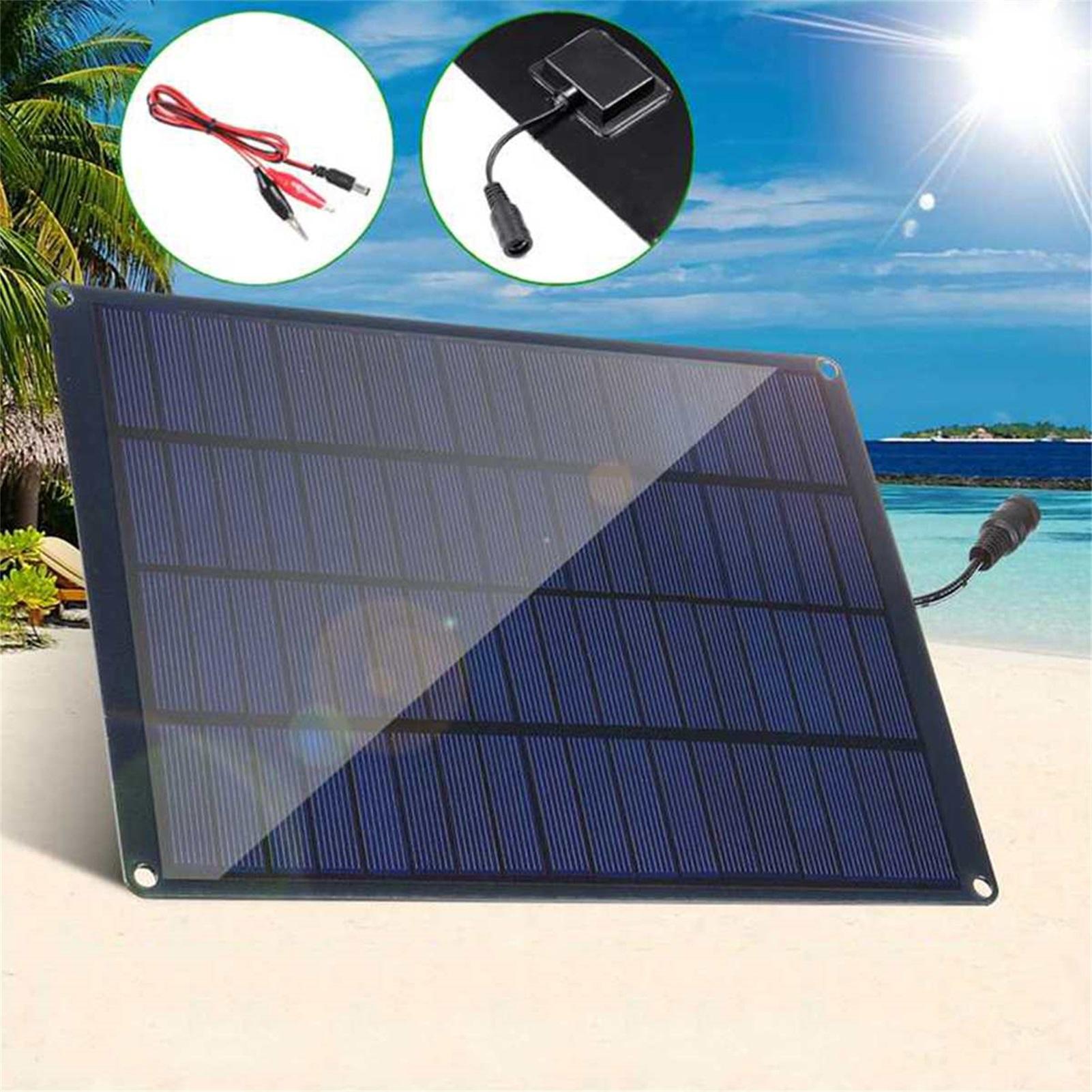 Tấm pin năng lượng mặt trời với kẹp pin & bộ điều khiển, chống nước, sạc dễ dàng với hiệu suất chuyển đổi cao