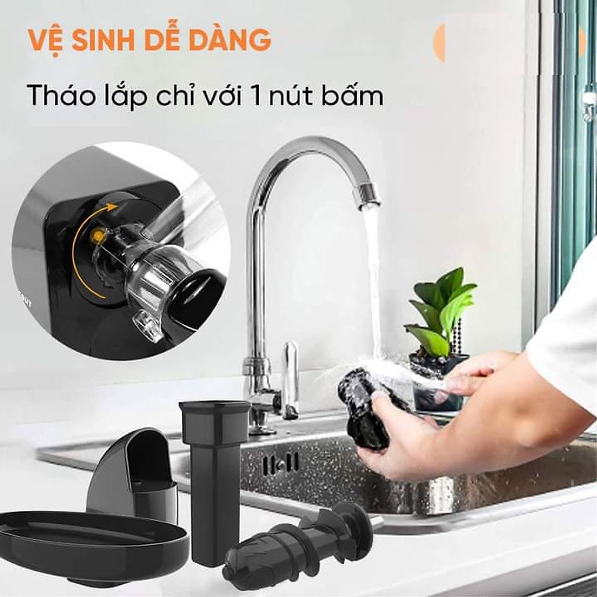 Máy Ép Chậm Trái Cây Hoa Quả Trục Ngang Creen CRJ-250, Máy Ép Tốc Độ Chậm Dung Tích 350ml - Hàng chính hãng