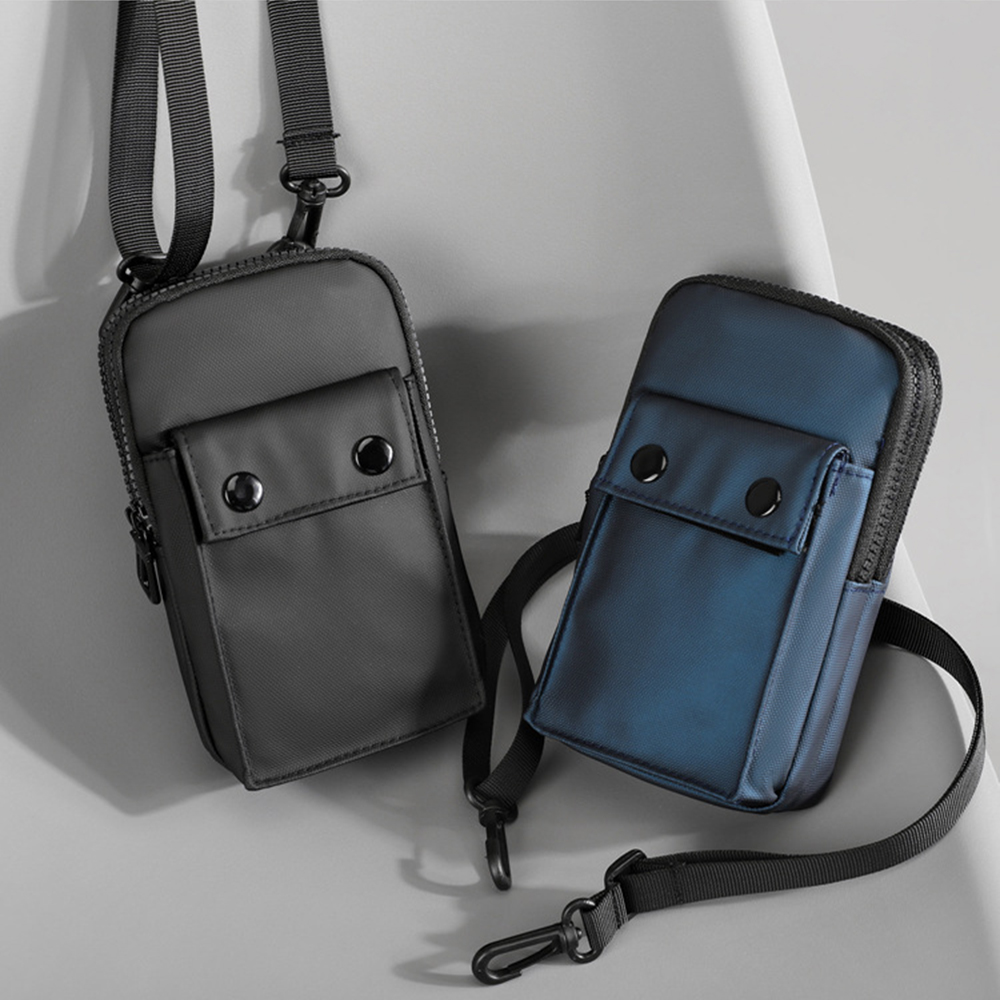 Túi Đeo Cổ Mini Bằng Nylon Chắc Chắn Đựng Điện Thoại Túi Tiền Cho Nam Kiểu Dáng Đơn Giản