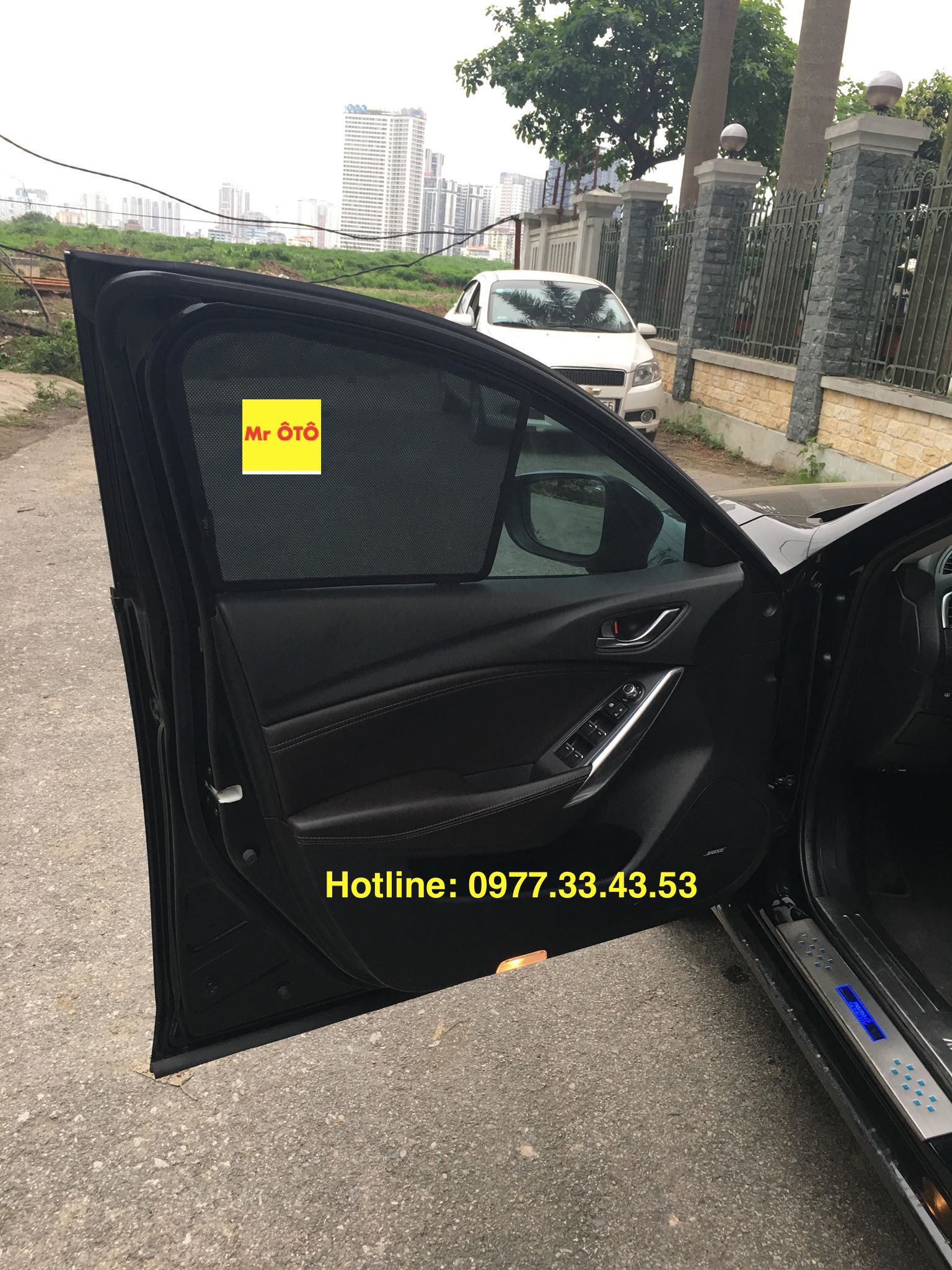 Rèm Che Nắng Mazda6 2014-2023 loại 2 Rèm Chắn Nắng Nam Châm Cho Xe ô tô, Bộ 4 Tấm, có nam châm