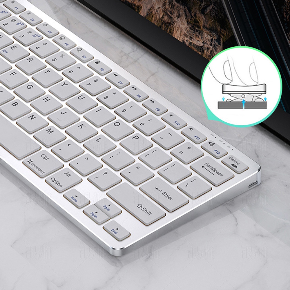 Bộ Bàn Phím Và Chuột Không Dây Vinetteam KB-01 Bàn Phím Bluetooth Mini Dành Cho Điện Thoại Laptop Ipad – Hàng Chính Hãng