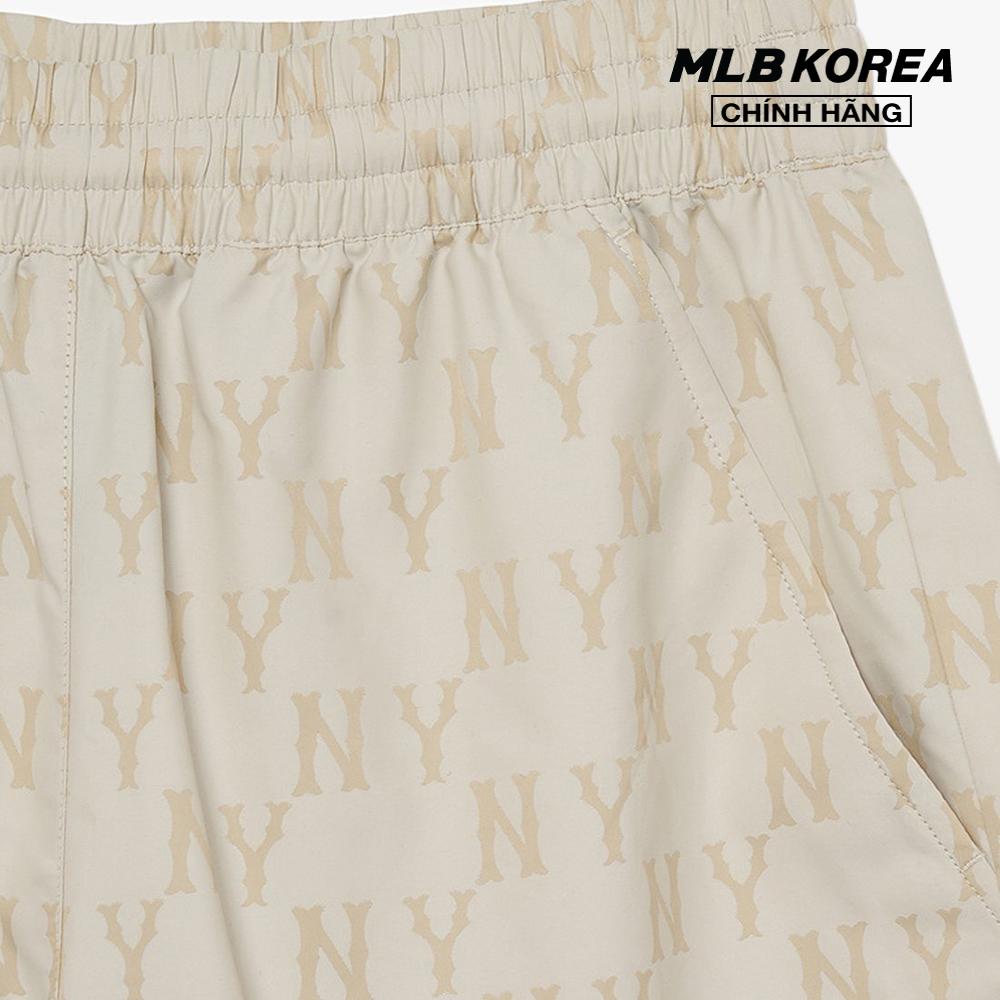 MLB - Quần shorts unisex ống rộng lưng thun Monogram 3ASMM0233-50IVS