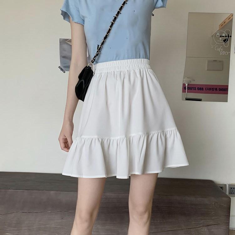 Chân váy ngắn xếp ly ulzzang, chân váy 2 tầng vải voan
