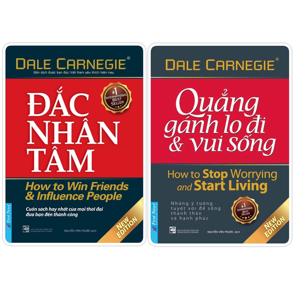Sách - Combo Đắc Nhân Tâm + Quẳng Gánh Lo Đi Và Vui Sống - First News