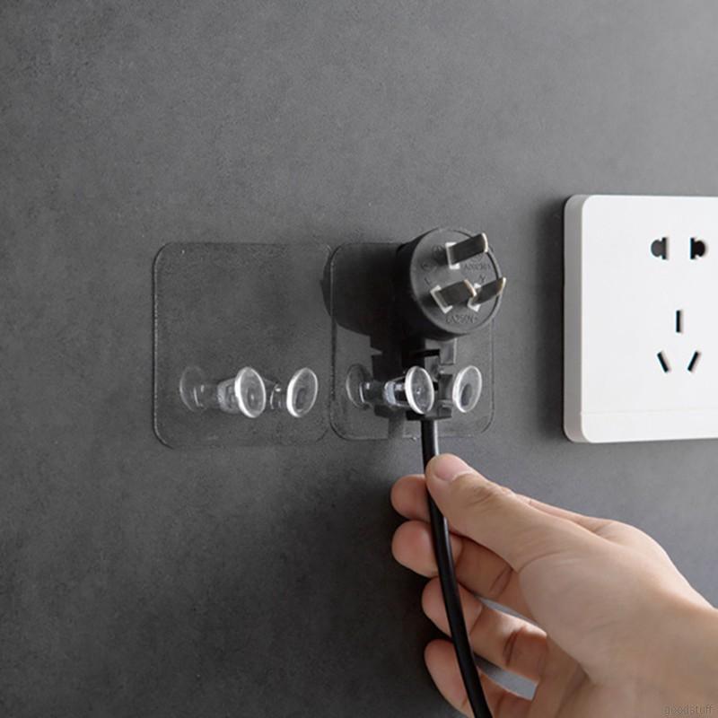 Giá giữ phích cắm điện gắn tường màu trong suốt