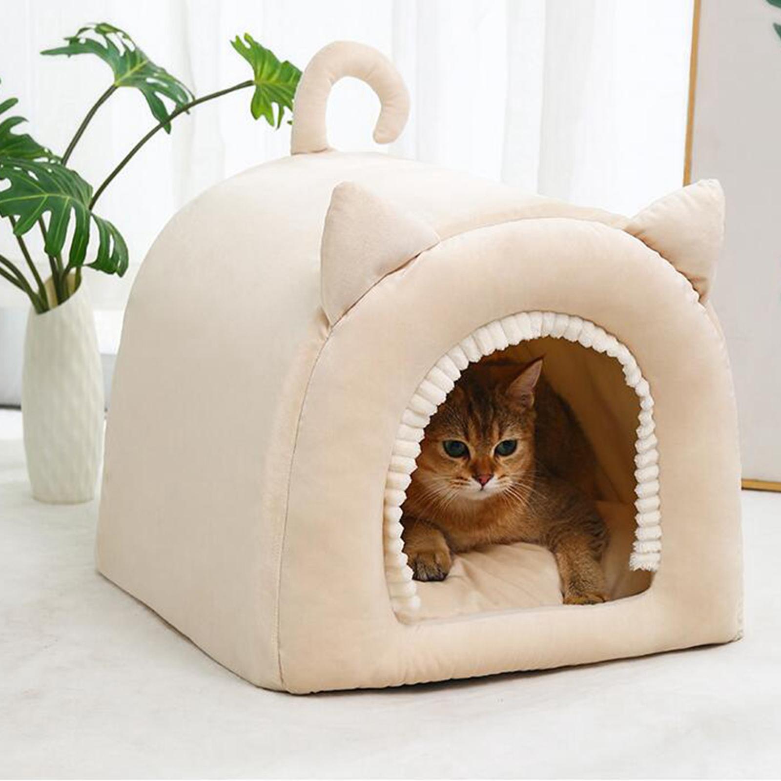 Cave Bed Hut Small Dog Bed Kitten Bed Cat Houses Comfortable Soft