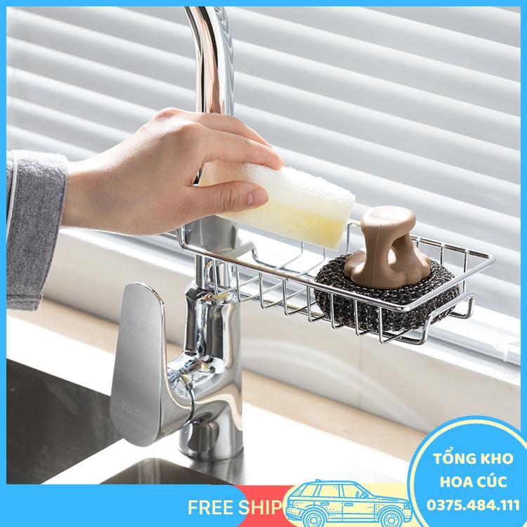 Giá Treo Đồ Rửa Bát Inox Gắn Trên Vòi Tặng Kèm Khăn Lau Cao Cấp - Vận Chuyển Miễn Phí Toàn Quốc