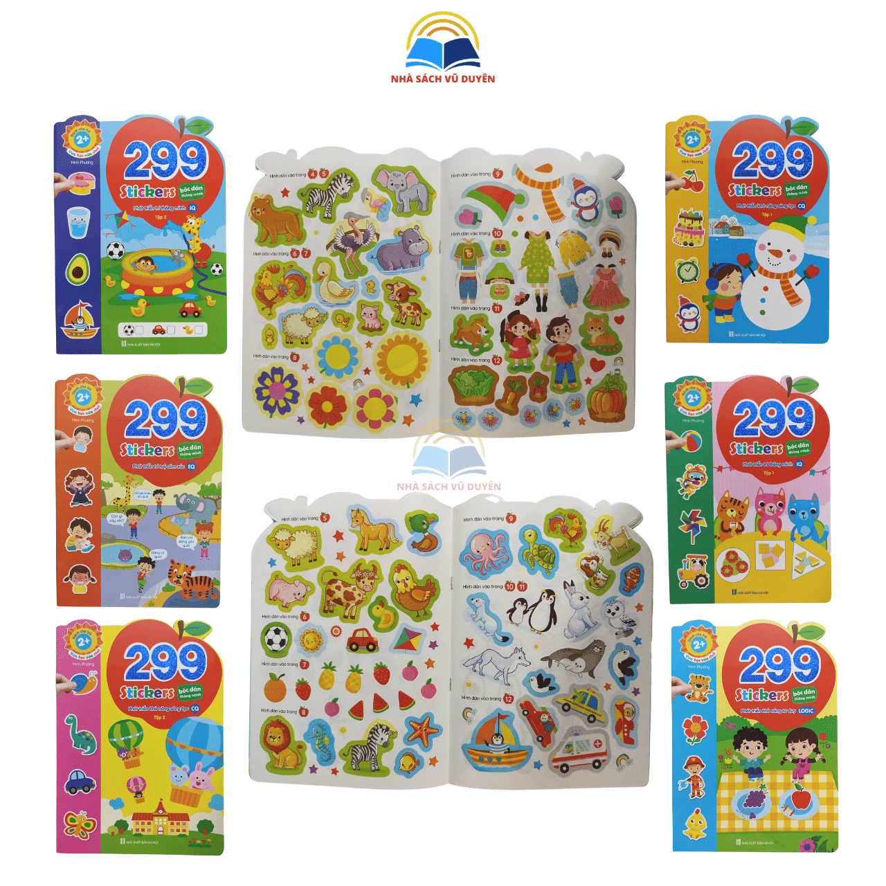 Sách - Bóc Dán Phát Triển Trí Tuệ Cảm Xúc CQ, IQ, EQ 299+ Stickers
