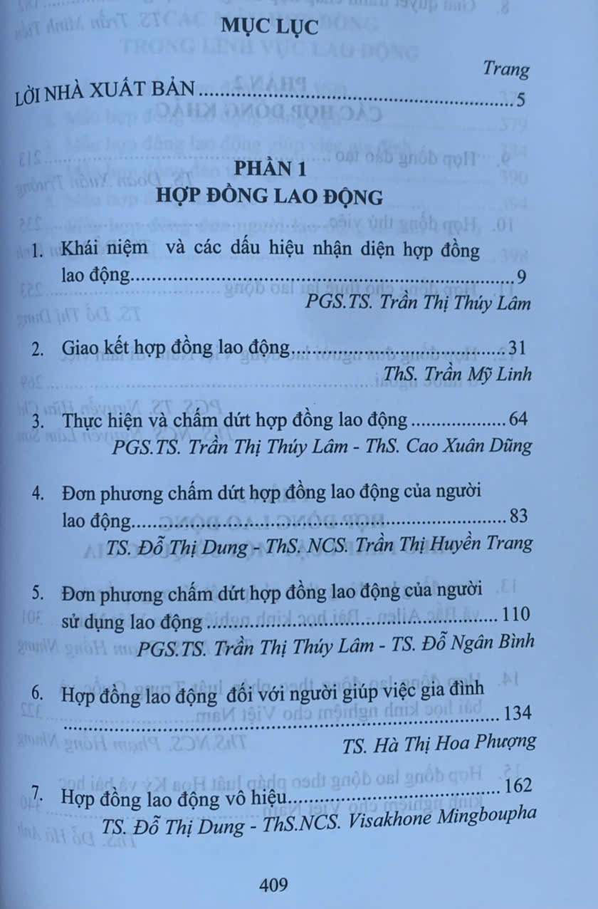 Hợp đồng trong lĩnh vực lao động