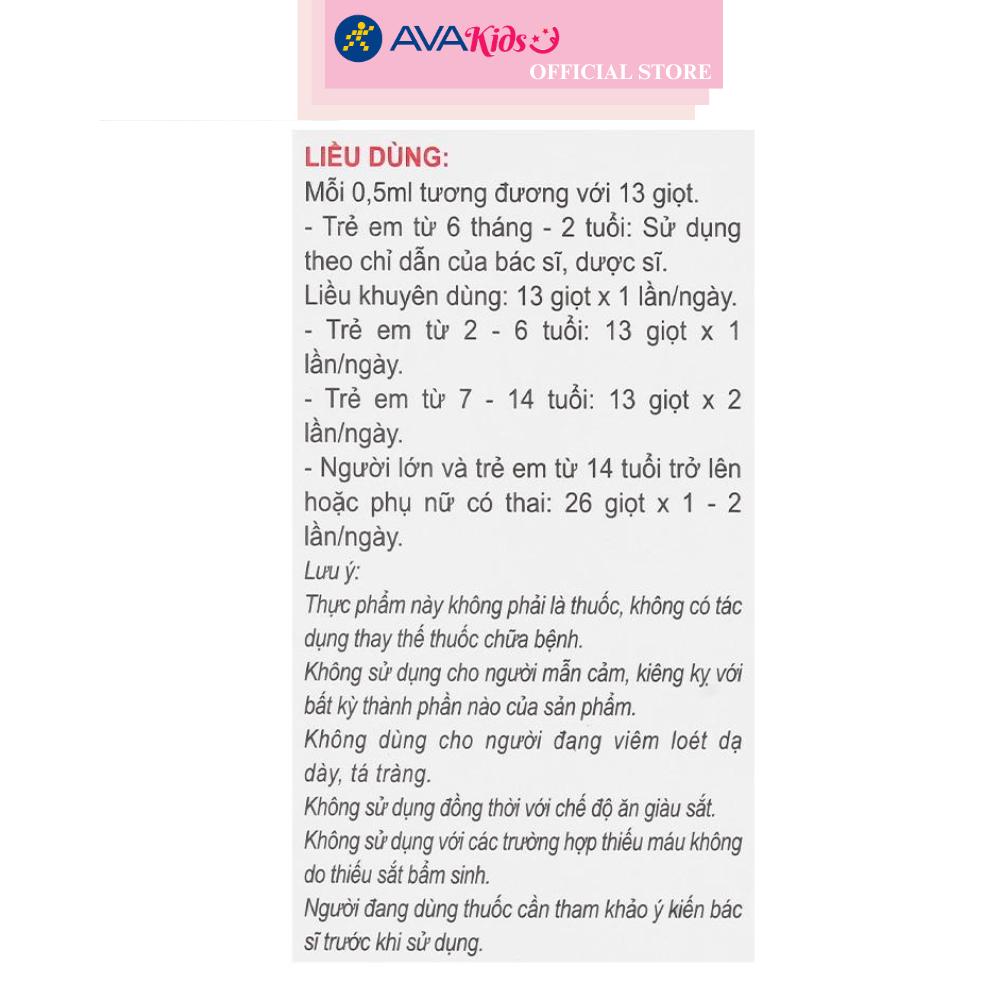 Siro Herbland Iron Drops Kids hỗ trợ cải thiện thiếu máu do thiếu sắt 30 ml (từ 6 tháng)