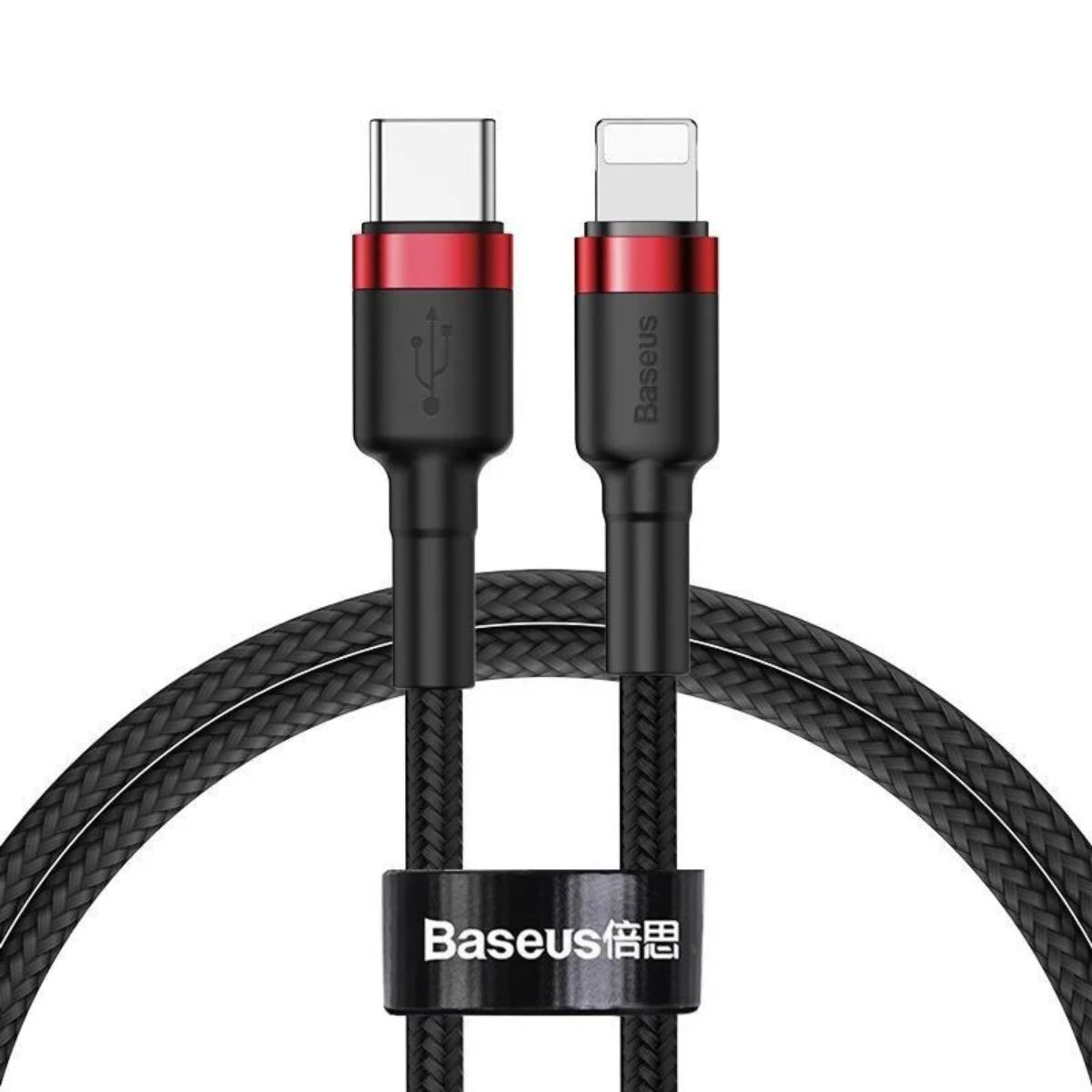 Cáp sạc Baseus Cafule data cable type C to iP 18W CATKLF nhanh truyền dữ liệu type-C to IP - hàng chính hãng