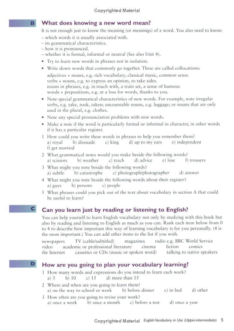 English Vocabulary In Use Upper-Intermediate Book With Answers