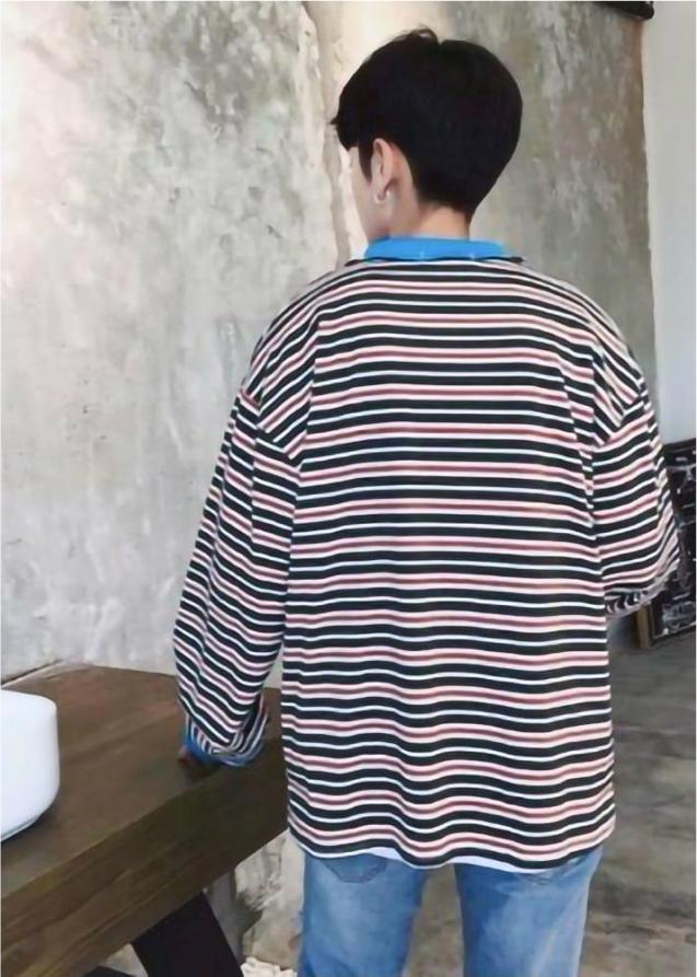 Áo thun nam tay dài sọc phối màu Mã: NT2157 - XANH