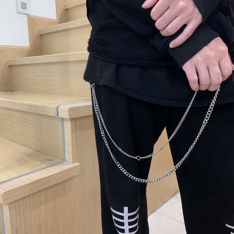 Dây đeo quần titan không gỉ 2 lớp thời trang nam nữ unisex