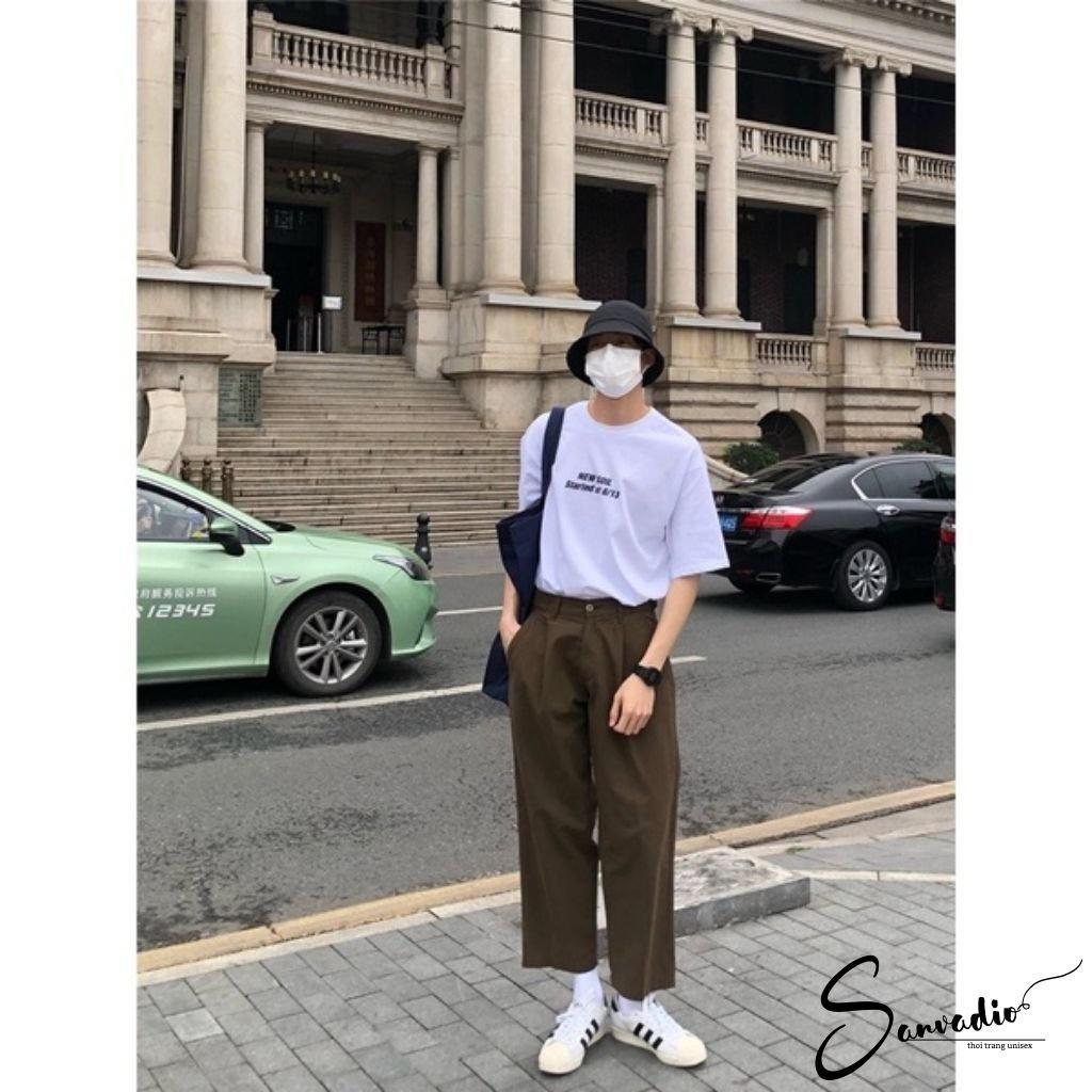 Quần Kaki Nam SANVADIO quần nam ống rộng UNISEX quần baggy nam cao cấp thời trang Hàn Quốc