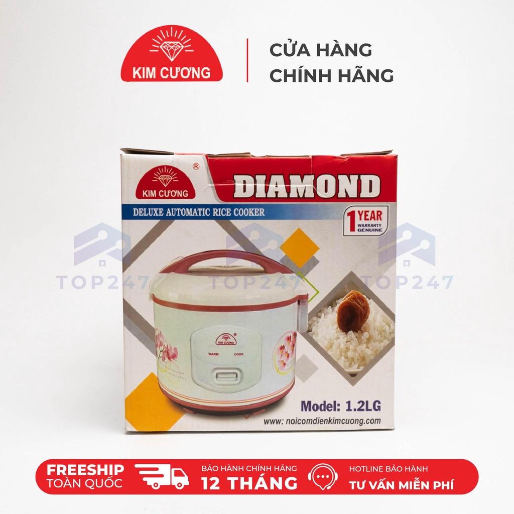 Nồi Cơm Điện Kim Cương 1.2 Lít Nắp Gài Không Chống Dính - Hàng Chính Hãng